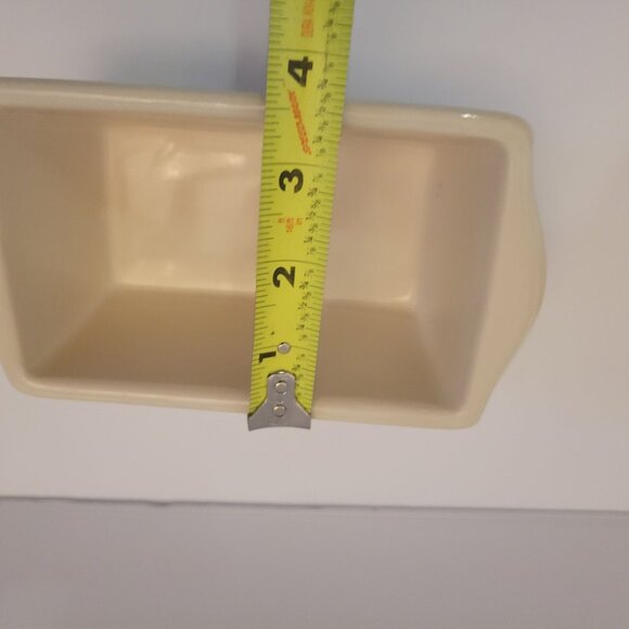 Vintage Holly Leaf Design Rectangular Ceramic Dish Bread Pan 6.5" X 3.5" - Picture 7 of 7